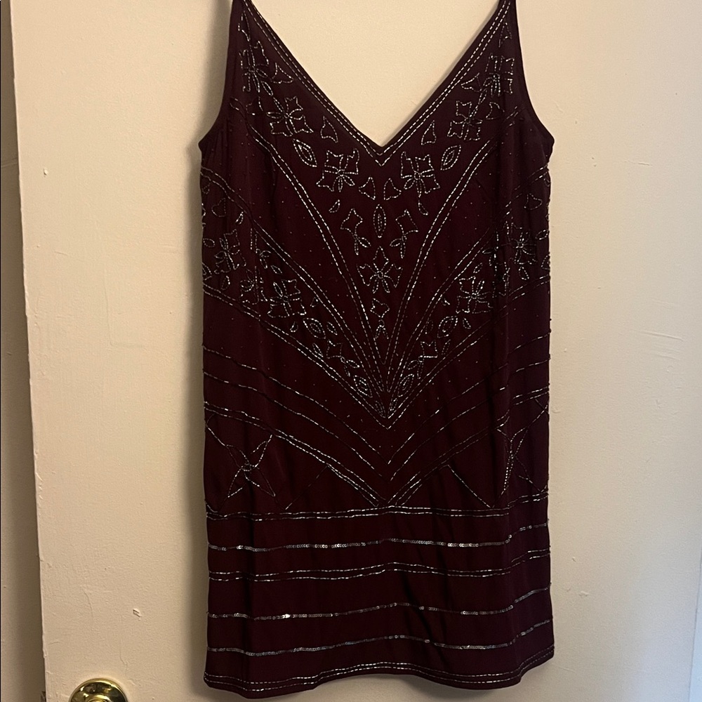 Free People Burgundy Mini Dress